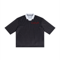 LAVERN LOBBY-LAVE-Unisex Pinstripe Collared Soccer Jersey