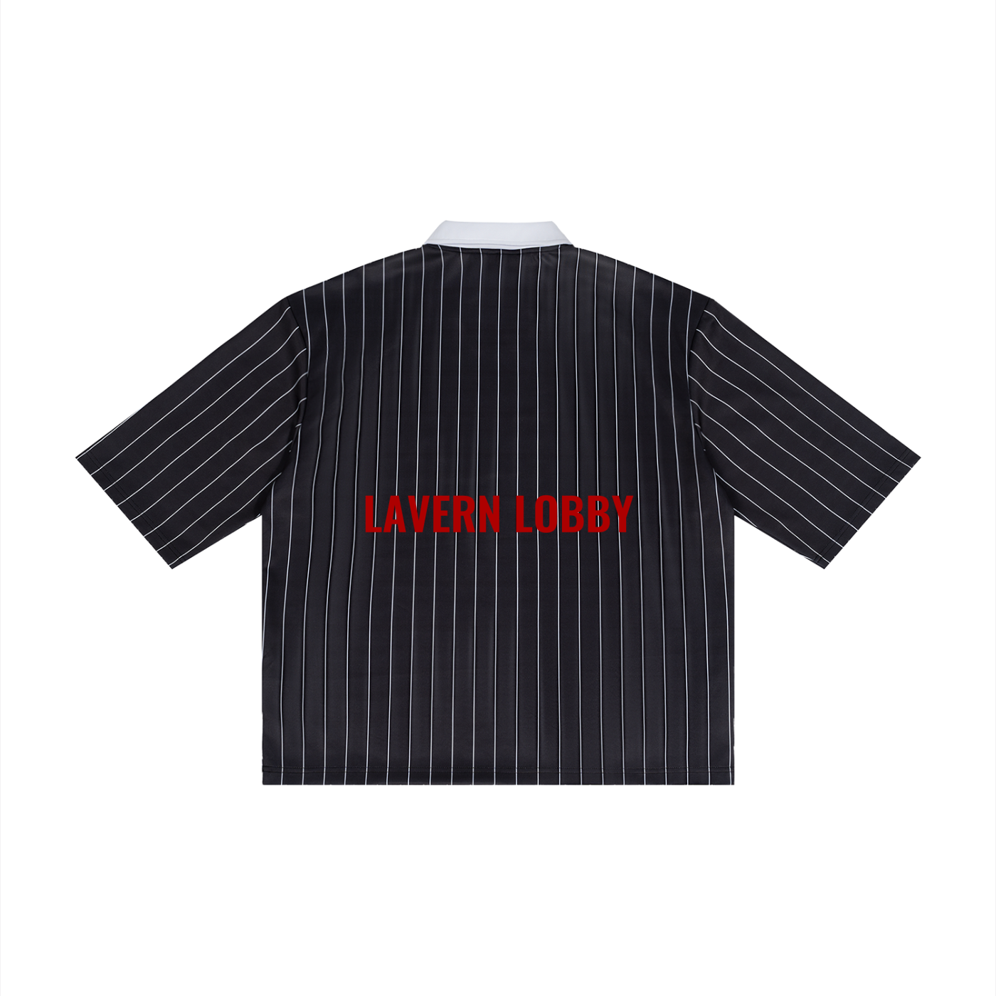 LAVERN LOBBY-LAVE-Unisex Pinstripe Collared Soccer Jersey